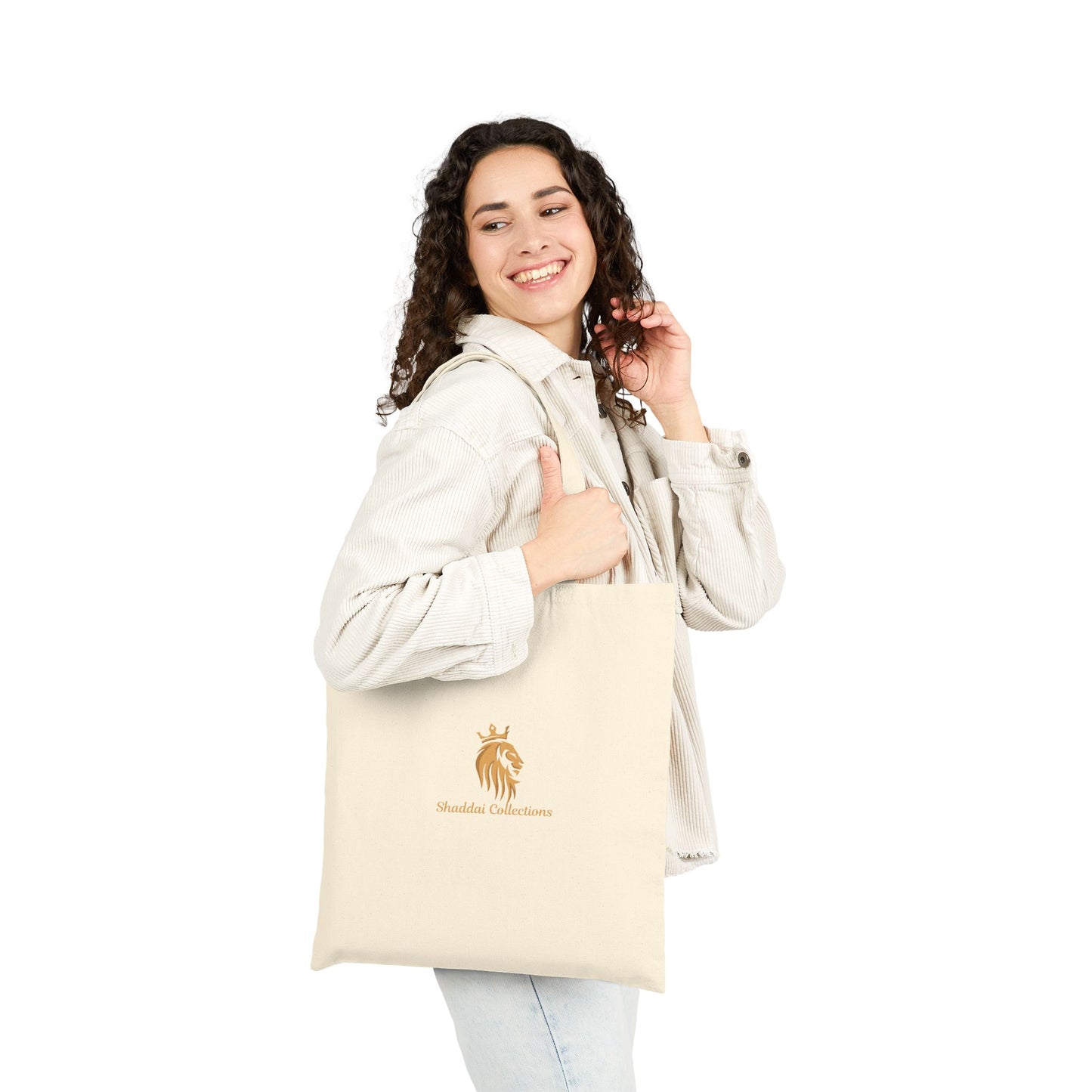 Empowering Cotton Canvas Tote Bag - "Fuerza y Dignidad"