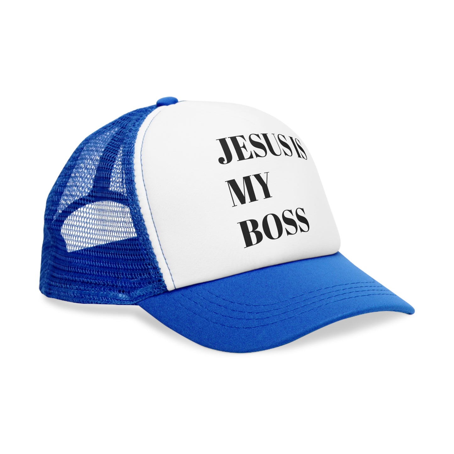 Inspirational Mesh Cap - 'Jesus Is My Boss' Trucker Hat