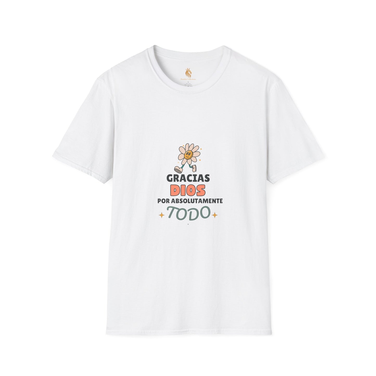 Gratitude Floral Unisex Softstyle T-Shirt - Perfect for Everyday Comfort & Celebrations
