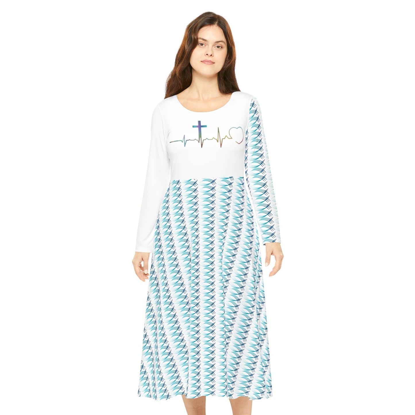 Women's Long Sleeve Dance Dress (AOP)