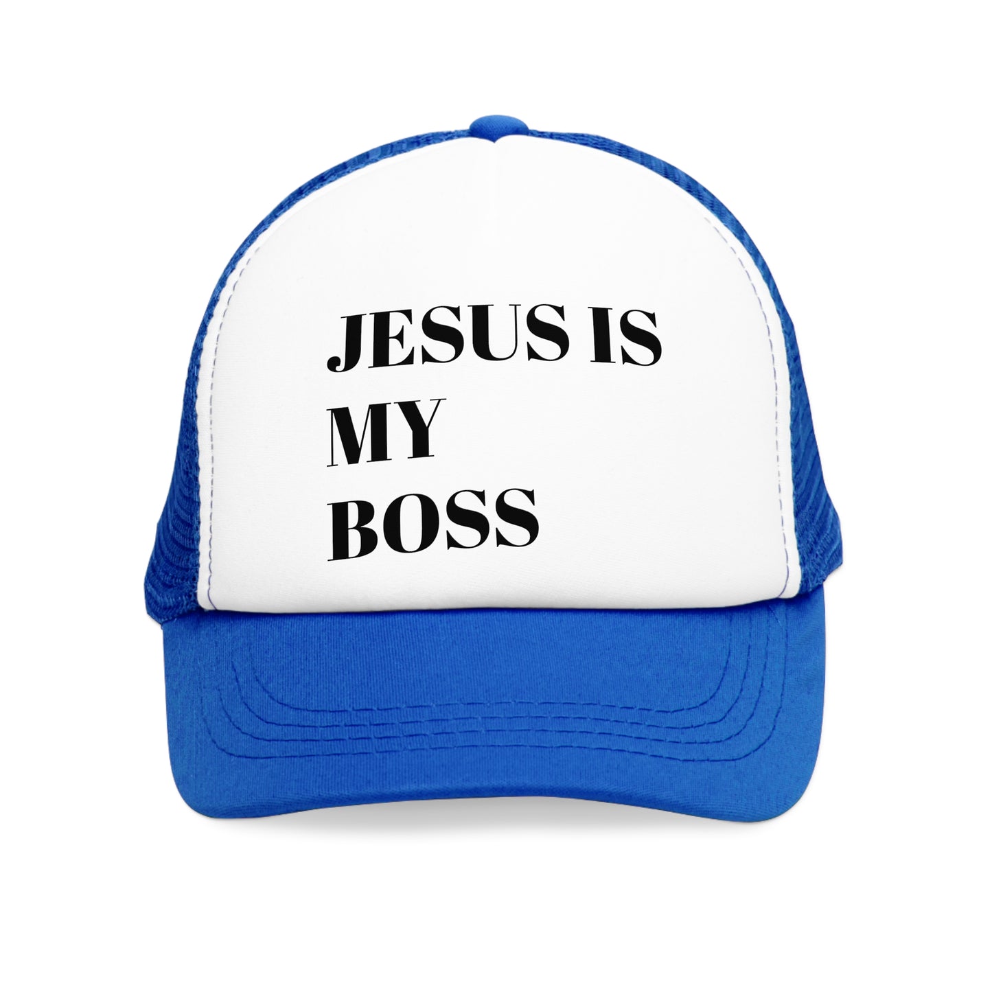 Inspirational Mesh Cap - 'Jesus Is My Boss' Trucker Hat